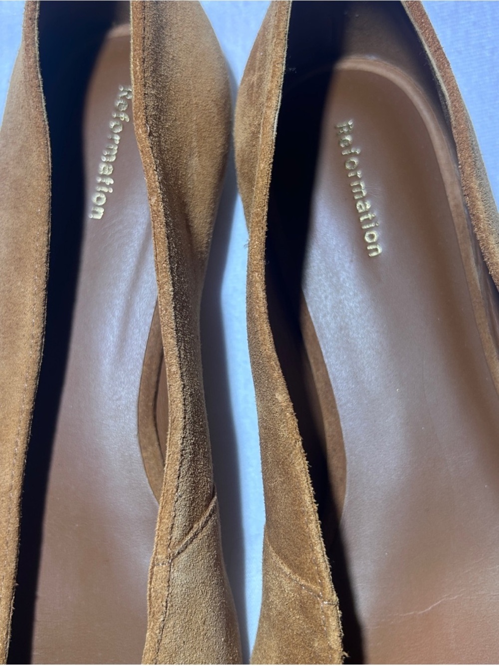 Reformation Prudence Suede Ballet Flats - Brown - Size 7.5 - NWOT - Picture 6 of 7